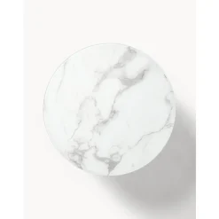 Tavolino Rotondo Da Salotto Con Piano In Vetro Effetto Marmo Antigua*Westwing Collection Sale