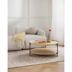 Tavolino Rotondo Da Salotto In Legno Renee*Westwing Collection New