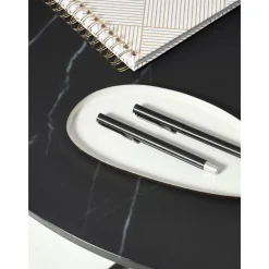 Tavolino Rotondo Da Salotto Con Piano In Vetro Effetto Marmo Antigua*Westwing Collection Outlet