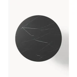 Tavolino Rotondo Da Salotto Con Piano In Vetro Effetto Marmo Antigua*Westwing Collection Outlet