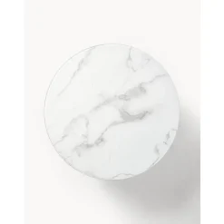 Tavolino Rotondo Da Salotto Con Piano In Vetro Effetto Marmo Antigua*Westwing Collection Best