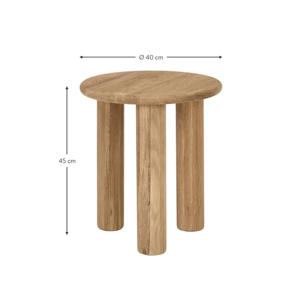 Tavolino Rotondo In Legno Di Quercia Didi*Westwing Collection Fashion