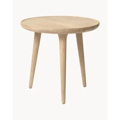 Tavolino Rotondo In Legno Di Quercia Accent, Fatto A Mano*Mater Sale