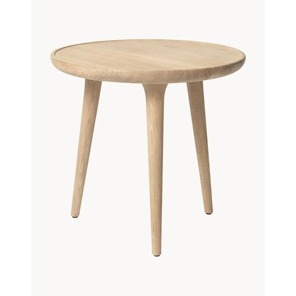 Tavolino Rotondo In Legno Di Quercia Accent, Fatto A Mano*Mater Sale