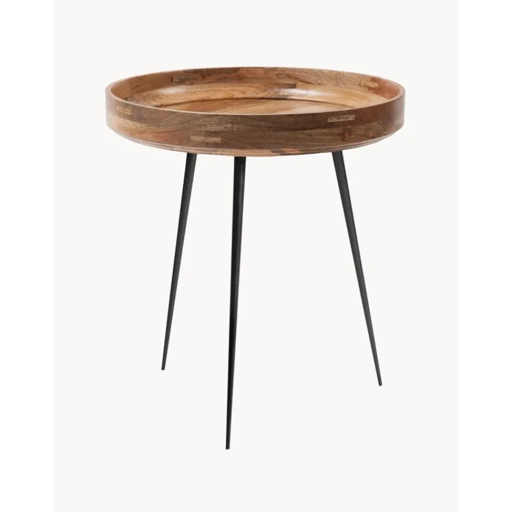 Tavolino Rotondo In Legno Di Mango Bowl*Mater Best