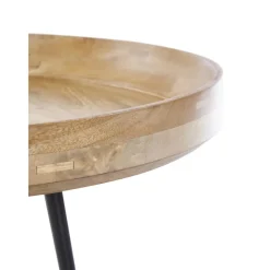 Tavolino Rotondo In Legno Di Mango Bowl*Mater Clearance