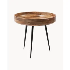 Tavolino Rotondo In Legno Di Mango Bowl*Mater Clearance