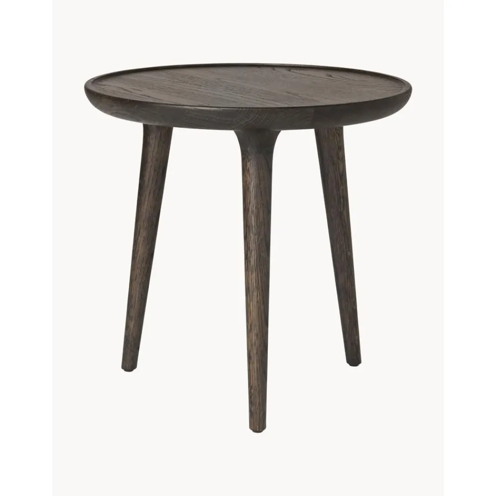 Tavolino Rotondo In Legno Di Quercia Accent, Fatto A Mano*Mater Sale