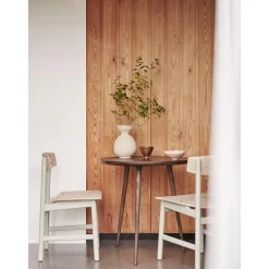 Tavolino Rotondo In Legno Di Quercia Accent, Fatto A Mano*Mater Sale