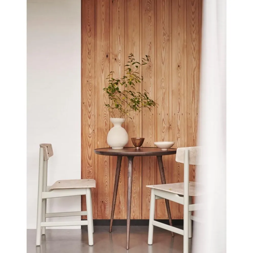 Tavolino Rotondo In Legno Di Quercia Accent, Fatto A Mano*Mater Sale