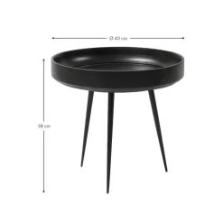 Tavolino Rotondo In Legno Di Mango Bowl*Mater Clearance