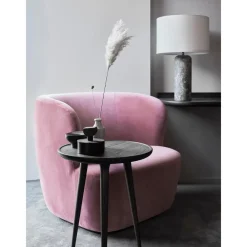 Tavolino Rotondo In Legno Di Quercia Accent, Fatto A Mano*Mater Discount