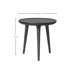 Tavolino Rotondo In Legno Di Quercia Accent, Fatto A Mano*Mater Discount