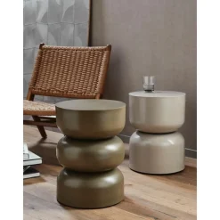 Tavolino Rotondo In Metallo Matka*Nordal New