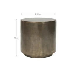 Tavolino Rotondo In Metallo Con Finitura Anticata Rota*House Doctor Sale