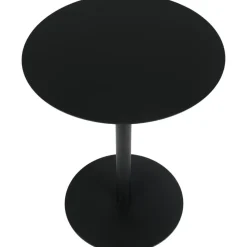 Tavolino Rotondo In Metallo Nero Snow*Zuiver New