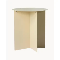 Tavolino Rotondo In Metallo Color Crema Dinga*HKliving Best