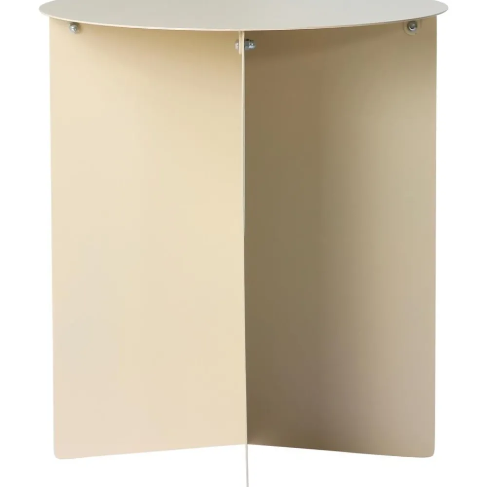 Tavolino Rotondo In Metallo Color Crema Dinga*HKliving Best