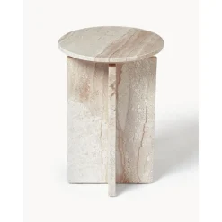 Tavolino Rotondo In Travertino Marisa*Westwing Collection Discount