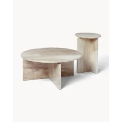 Tavolino Rotondo In Travertino Marisa*Westwing Collection Discount