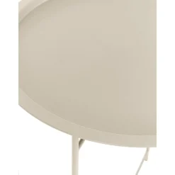 Tavolino-Vassoio Rotondo In Metallo Sangro*Brafab New