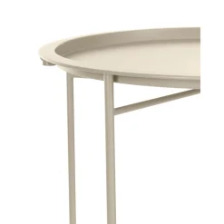 Tavolino-Vassoio Rotondo In Metallo Sangro*Brafab New