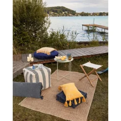 Tavolino-Vassoio Rotondo In Metallo Sangro*Brafab New