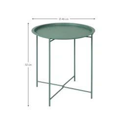 Tavolino-Vassoio Rotondo In Metallo Sangro*Brafab Online