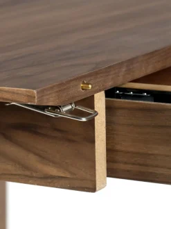 Tavolo Allungabile In Legno Di Noce Glimps 120 - 162 X 80 Cm