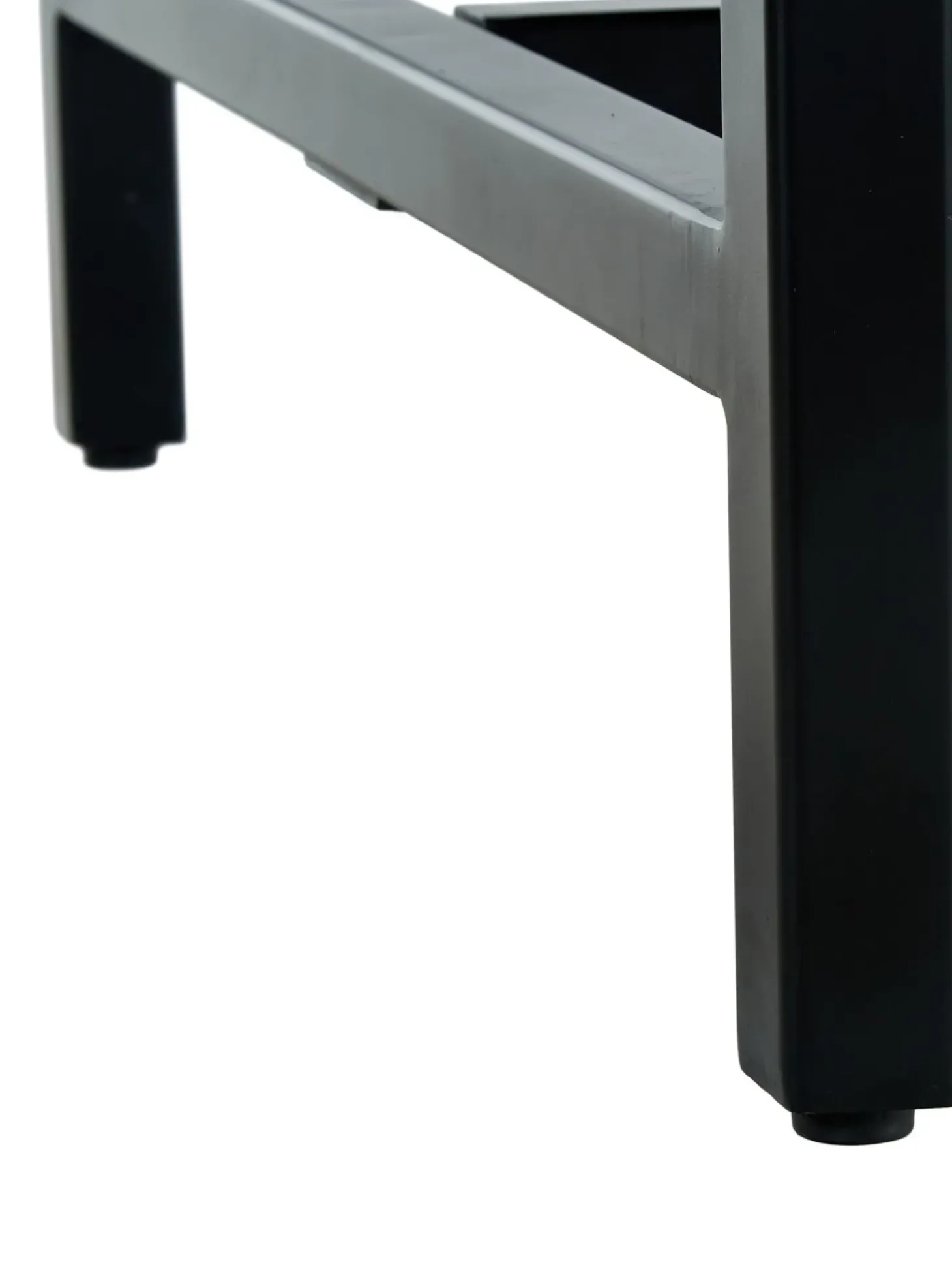 Tavolo Con Piano In Legno Massiccio Nero Raw, 180X90 Cm