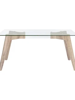 Tavolo Da Pranzo Con Piano In Vetro Kenya Aryan