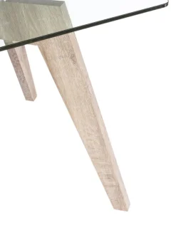 Tavolo Da Pranzo Con Piano In Vetro Kenya Aryan