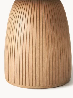 Tavolo Da Pranzo Rotondo Con Struttura Scanalata In Legno Di Quercia Nelly, In Varie Misure