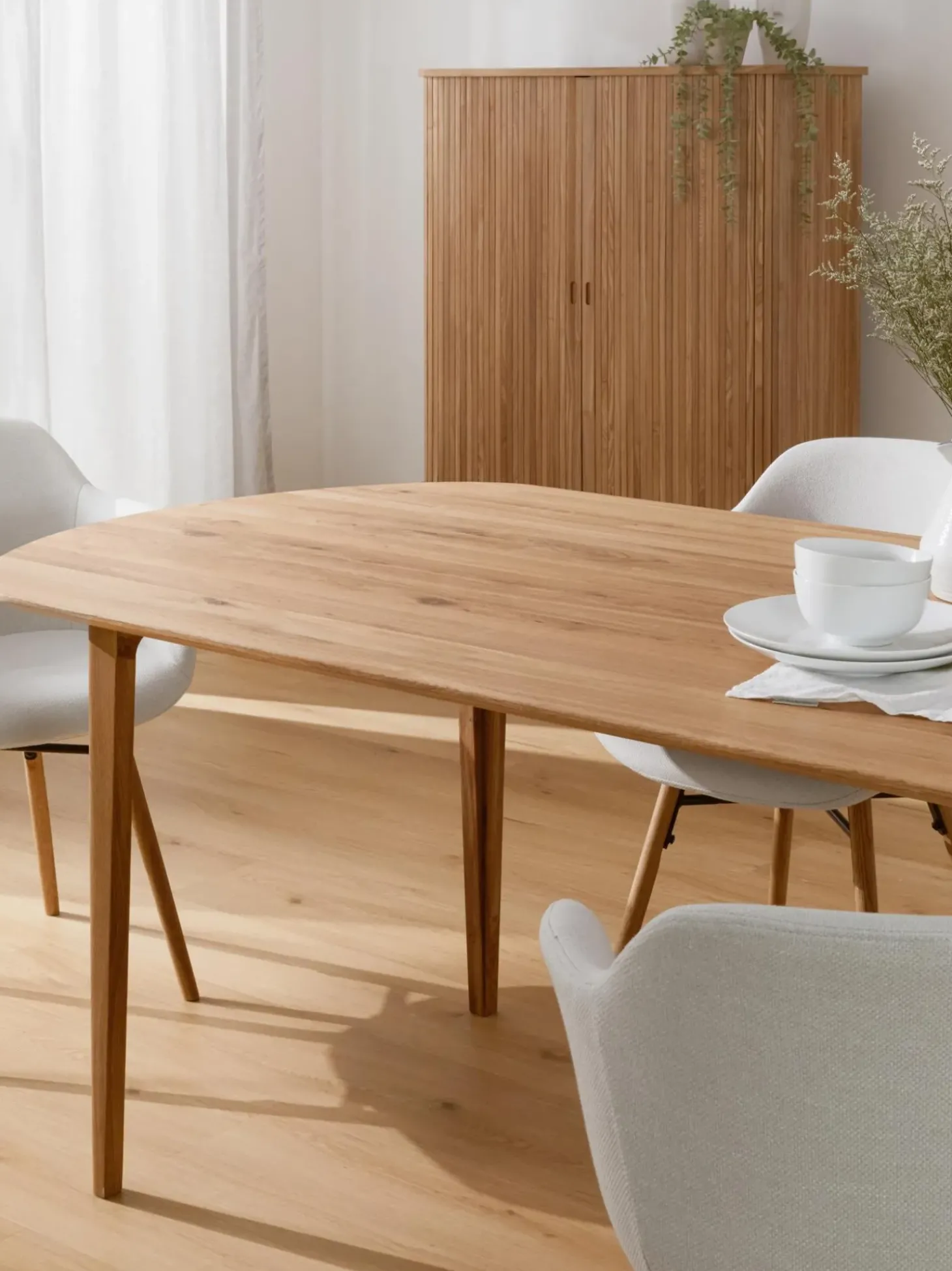 Tavolo Ovale In Legno Di Quercia Archie, 200 X 100 Cm