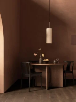 Tavolo Rotondo Con Finitura Di Quercia Androgyne, In Varie Misure