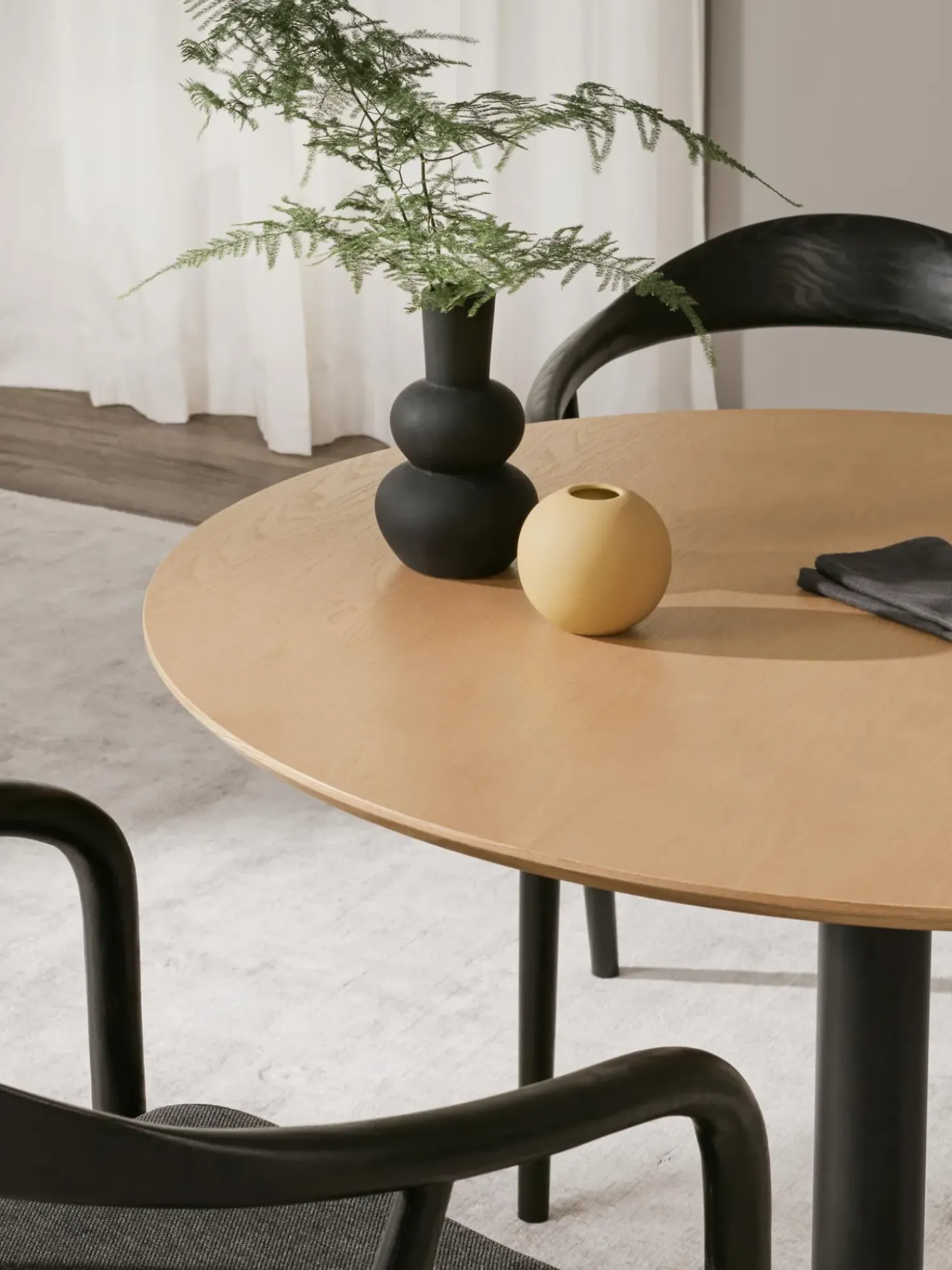 Tavolo Rotondo Con Finitura In Legno Di Frassino Minorca, O 100 Cm