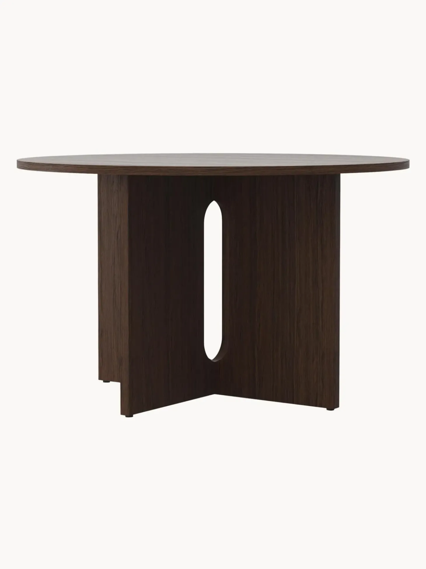 Tavolo Rotondo Con Finitura In Legno Di Quercia Scuro Androgyne, Diverse Misure