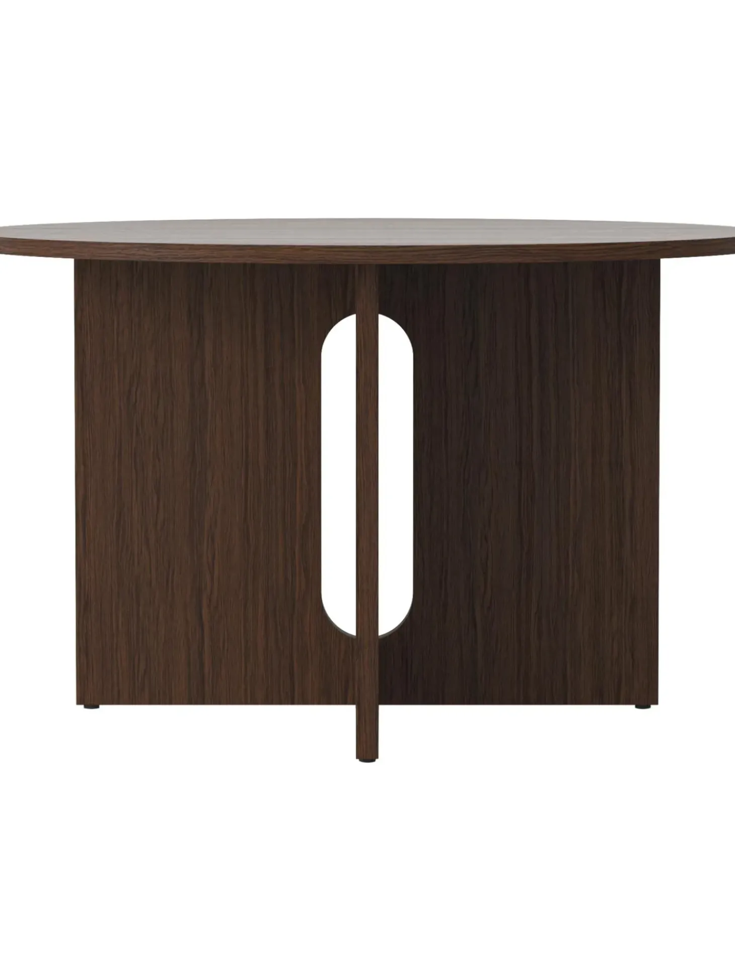 Tavolo Rotondo Con Finitura In Legno Di Quercia Scuro Androgyne, Diverse Misure