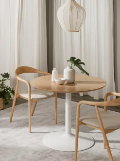 Tavolo Rotondo Con Finitura In Legno Di Frassino Minorca, O 100 Cm