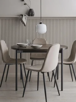 Tavolo Rotondo Con Sedie In Velluto Gilda, O 110 Cm