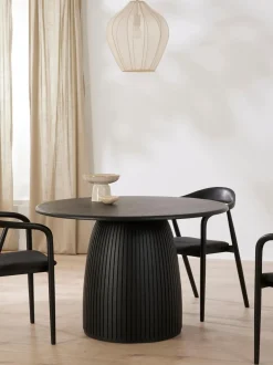 Tavolo Rotondo Con Struttura Scanalata Nelly, In Diverse Dimensioni