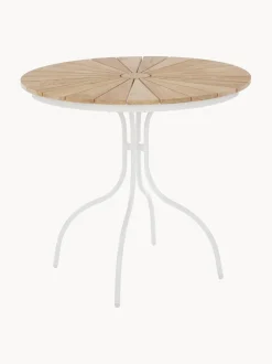 Tavolo Rotondo Da Balcone Con Piano In Legno Di Teak Hard & Ellen