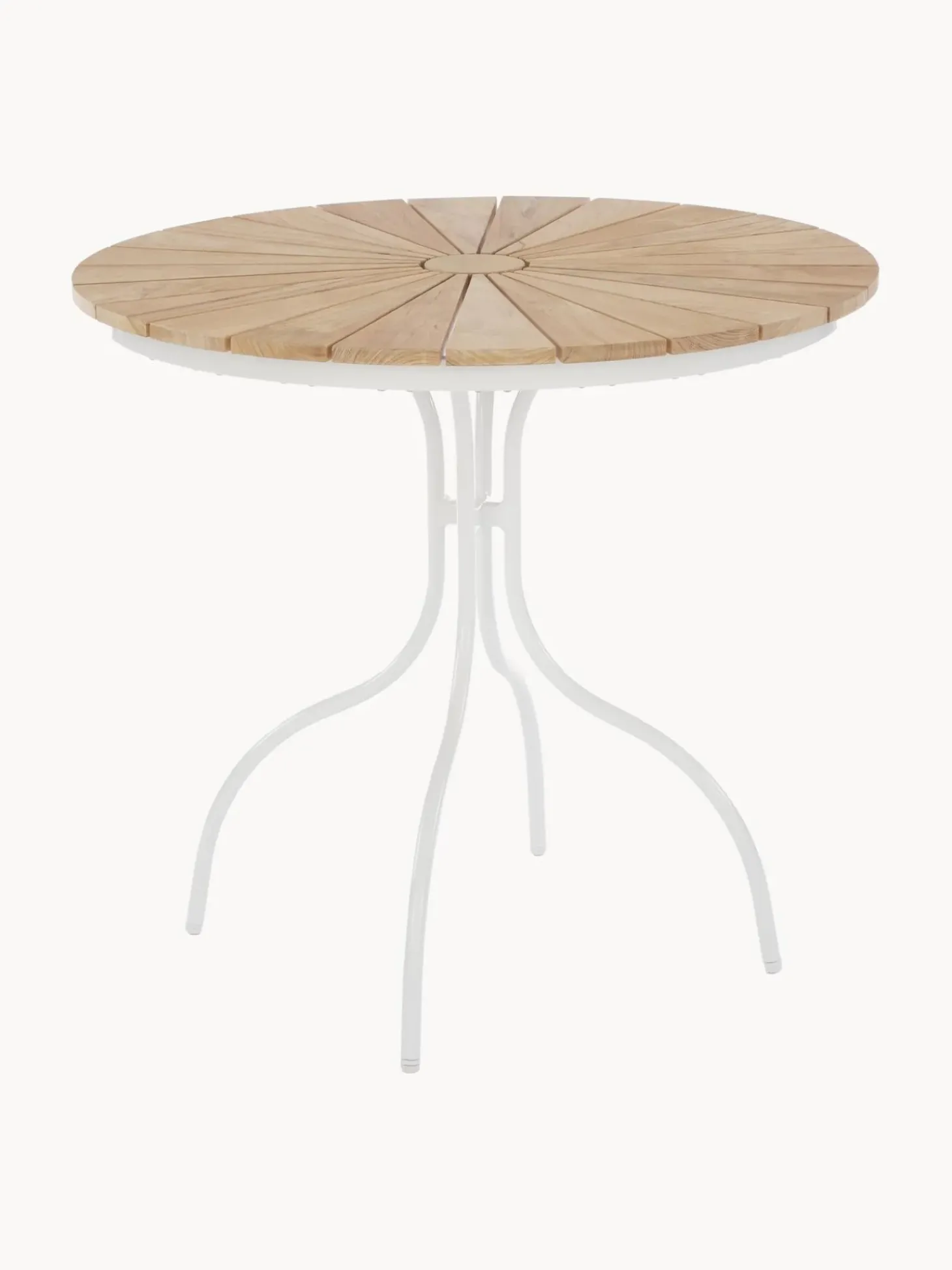 Tavolo Rotondo Da Balcone Con Piano In Legno Di Teak Hard & Ellen