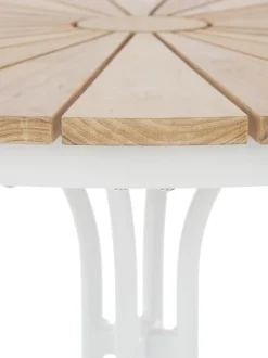 Tavolo Rotondo Da Balcone Con Piano In Legno Di Teak Hard & Ellen