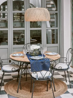 Tavolo Rotondo Da Giardino Con Piano In Legno Di Teak In Varie Misure Hard & Ellen