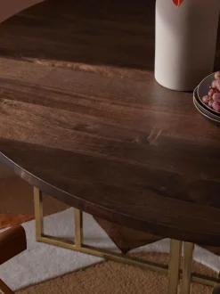 Tavolo Rotondo In Legno Di Mango Luca, In Verie Misure