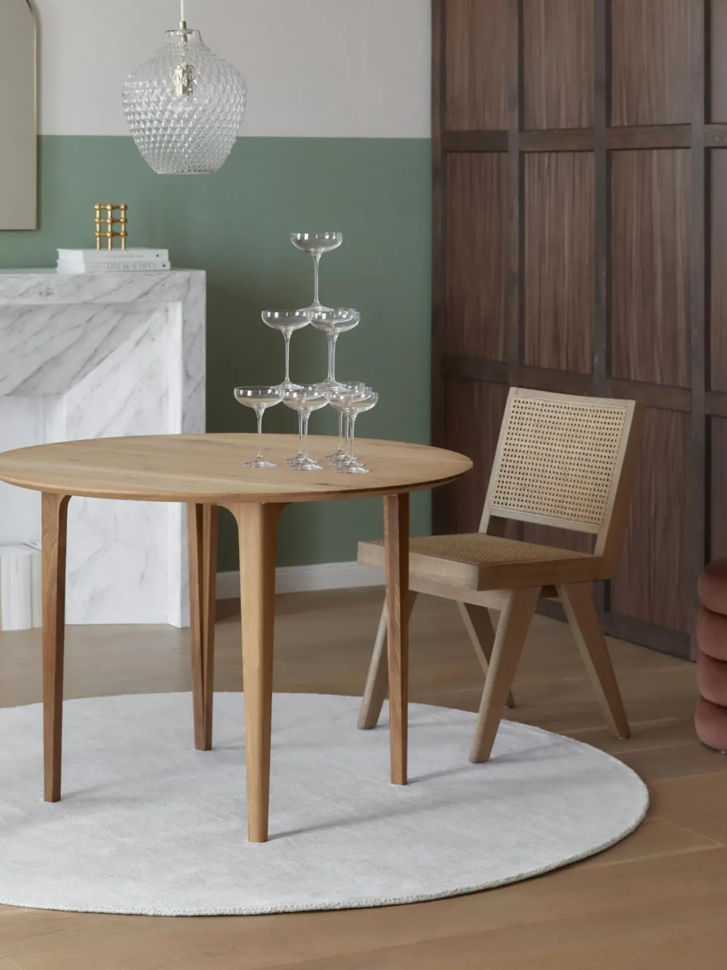 Tavolo Rotondo In Legno Di Quercia Archie, O 110 Cm