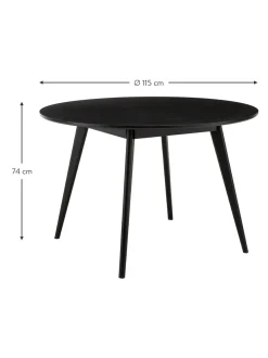 Tavolo Rotondo In Legno Di Caucciu Yumi, O 115 Cm