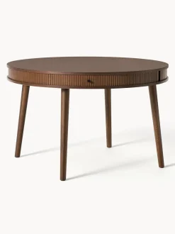 Tavolo-Contenitore Rotondo In Legno Di Quercia Calary