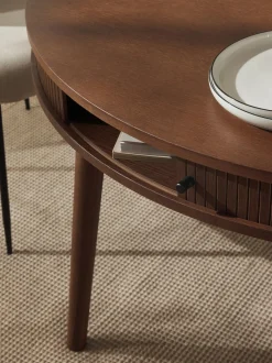 Tavolo-Contenitore Rotondo In Legno Di Quercia Calary